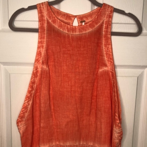 𝅺FREE People NWT Red/Orange Tunic Tank Top small - Picture 4 of 10